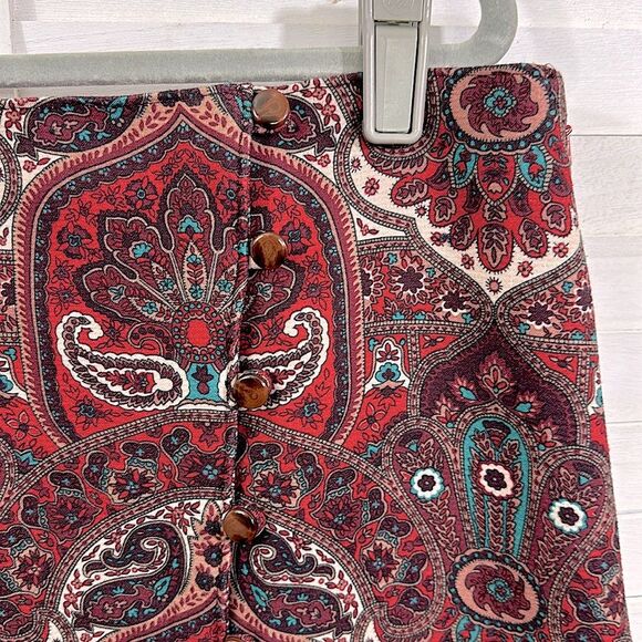 Talbots Skirt Size 16 Paisley Opulent Wrap Work Wear Office - Picture 8 of 14